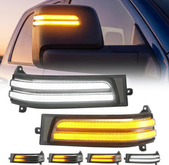 2023-2026+ Ram 1500 2500 HD Smoked White Amber LED Tow Mirror Lights