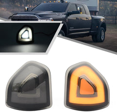 2009-2022 Ram 1500 2500 HD Smoked White Amber LED Tow Mirror Lights