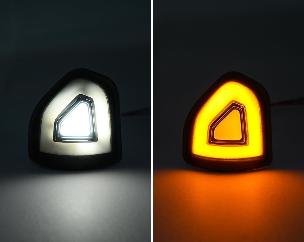 2009-2022 Ram 1500 2500 HD Smoked White Amber LED Tow Mirror Lights