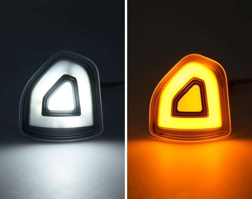 2009-2022 Ram 1500 2500 HD Smoked White Amber LED Tow Mirror Lights