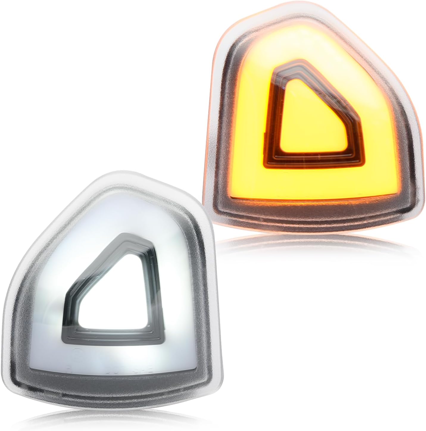 2009-2022 Ram 1500 2500 HD Smoked White Amber LED Tow Mirror Lights