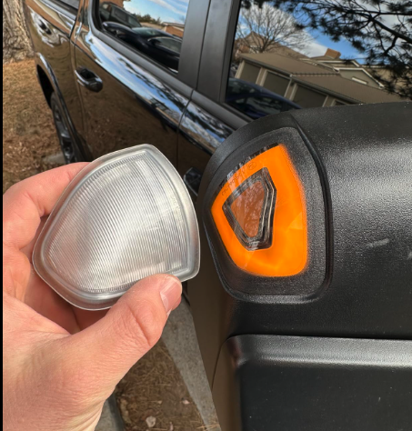 2009-2022 Ram 1500 2500 HD Smoked White Amber LED Tow Mirror Lights