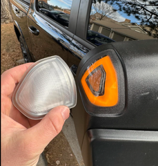 2009-2022 Ram 1500 2500 HD Smoked White Amber LED Tow Mirror Lights