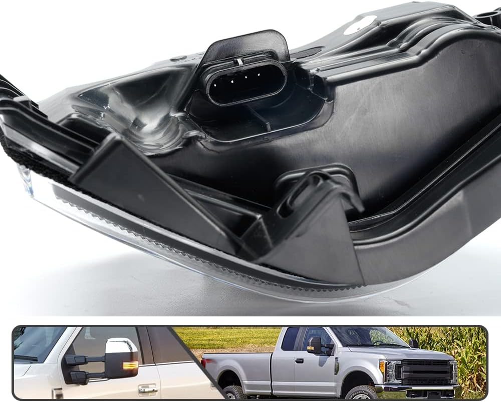 2017-2027+ Ford Super Duty F250 Smoked White Amber LED Mirror Lights
