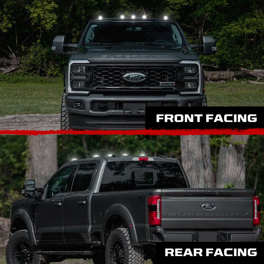 2017-2027+ Ford Super Duty F250 Smoked White Amber LED Mirror Lights