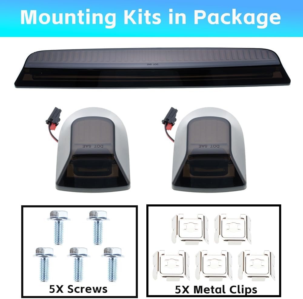 2020-2026+ GMC Sierra HD 2500 Smoked White Amber SCANNING LED Side Markers