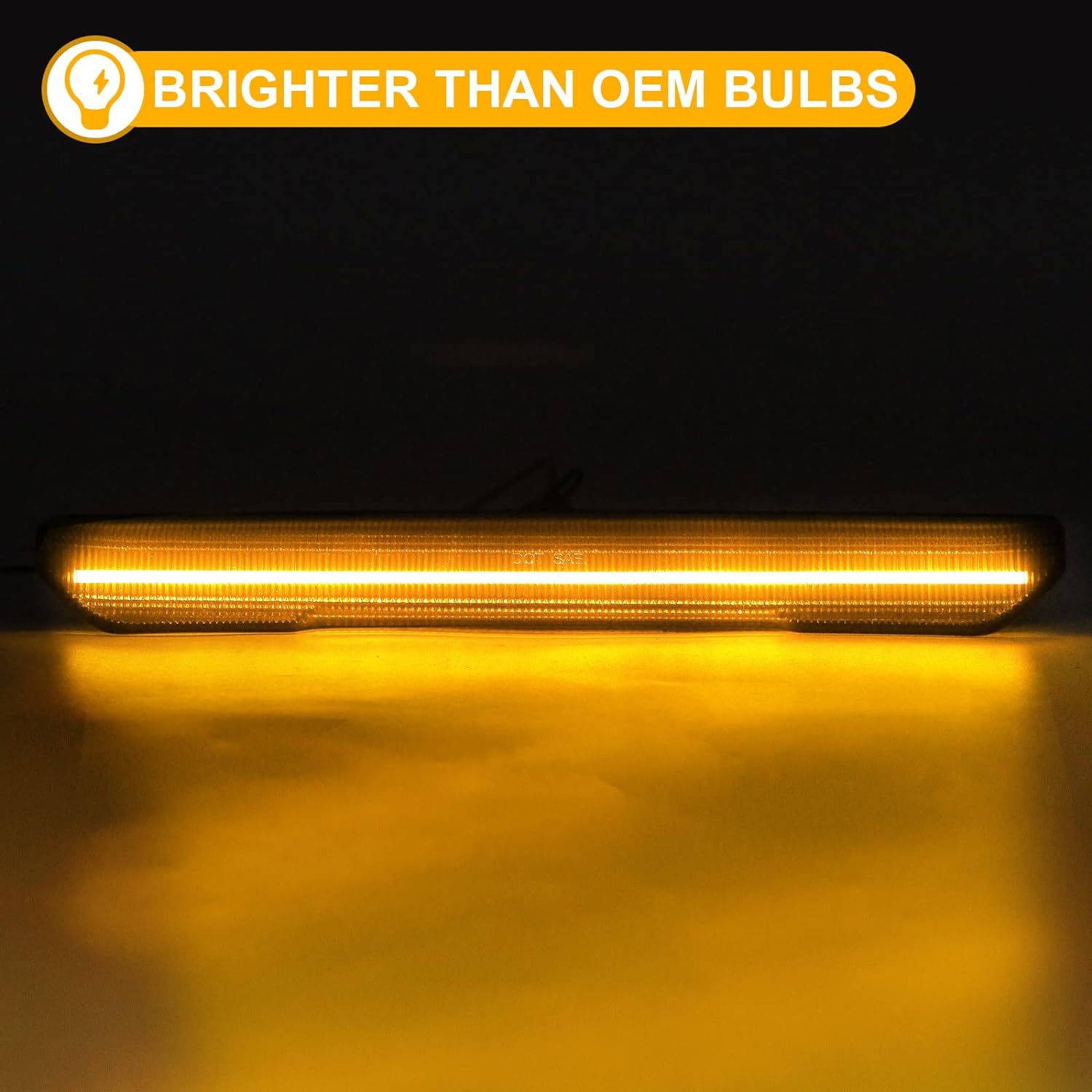 2020-2026+ GMC Sierra HD 2500 Smoked White Amber SCANNING LED Side Markers