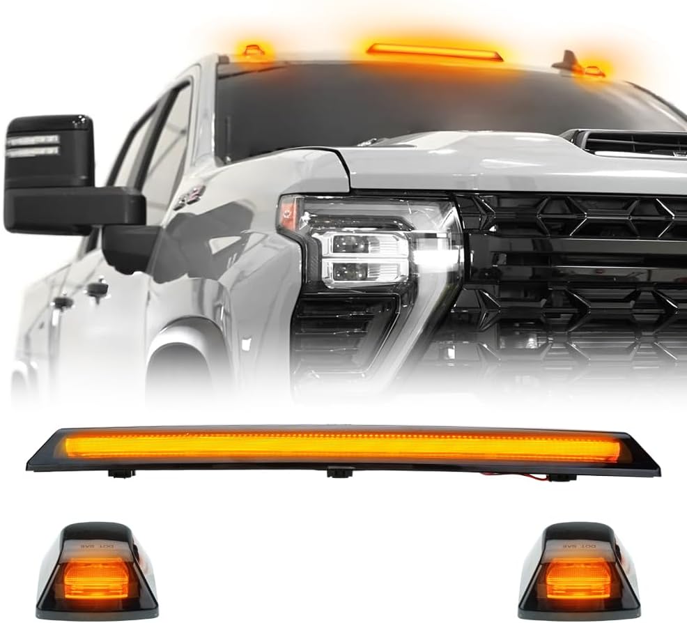 2020-2026+ GMC Sierra HD 2500 Smoked White Amber SCANNING LED Side Markers