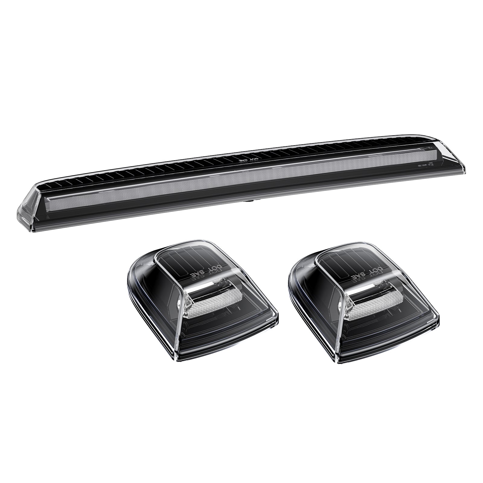 2020-2026+ GMC Chevy HD Smoked White Amber LED Roof Cab Lights
