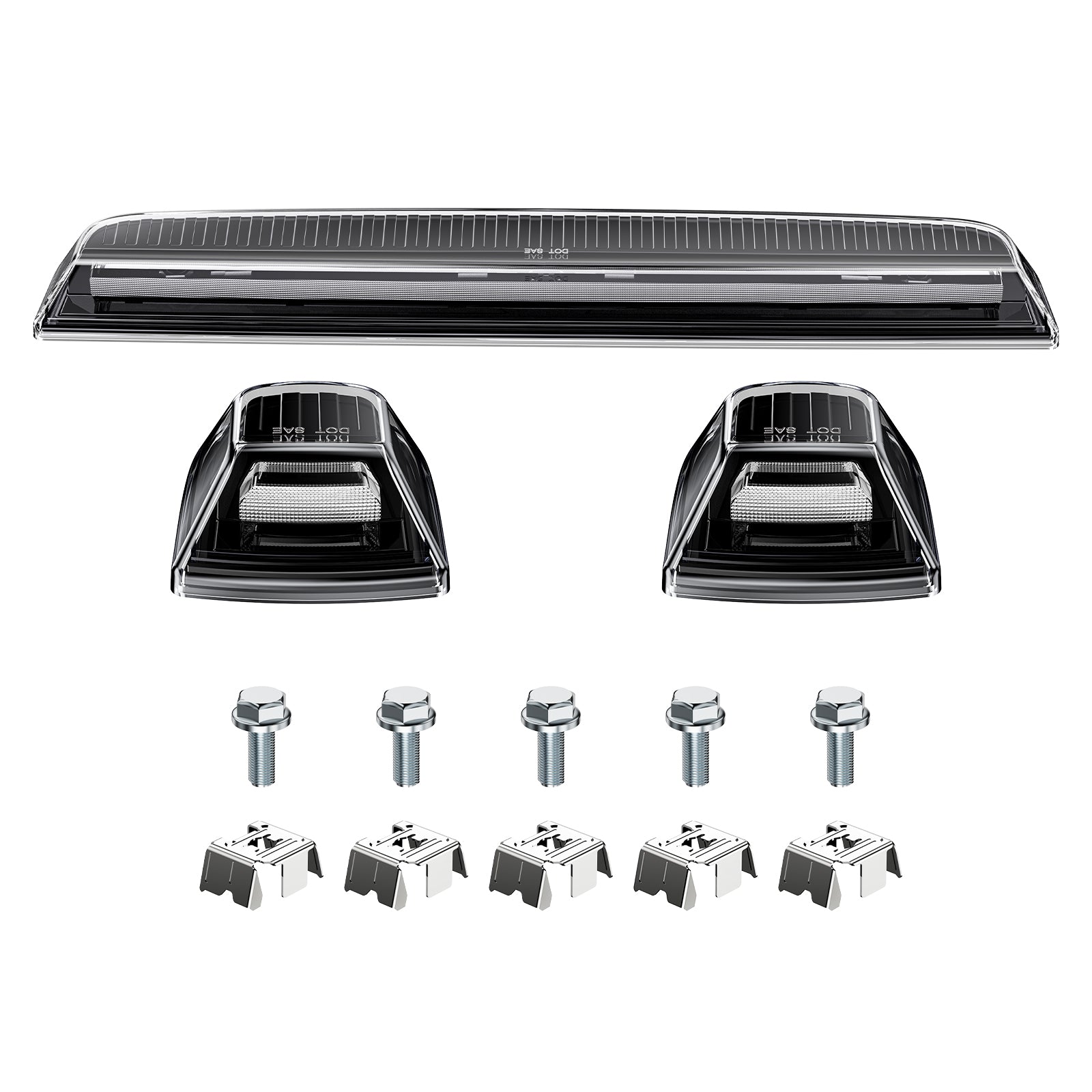 2020-2026+ GMC Chevy HD Smoked White Amber LED Roof Cab Lights